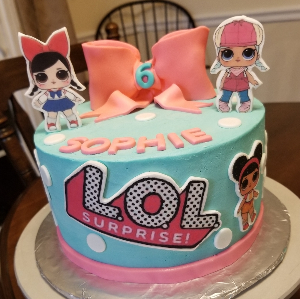 Handmade Fondant LOL Dolls Inspired Cake Topper Set